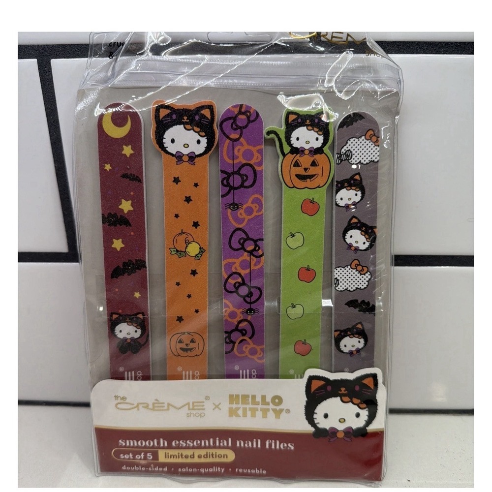 The‎ Creme Shop x Sanrio Hello Kitty Halloween Nail File Set 5 Pack Black Cat